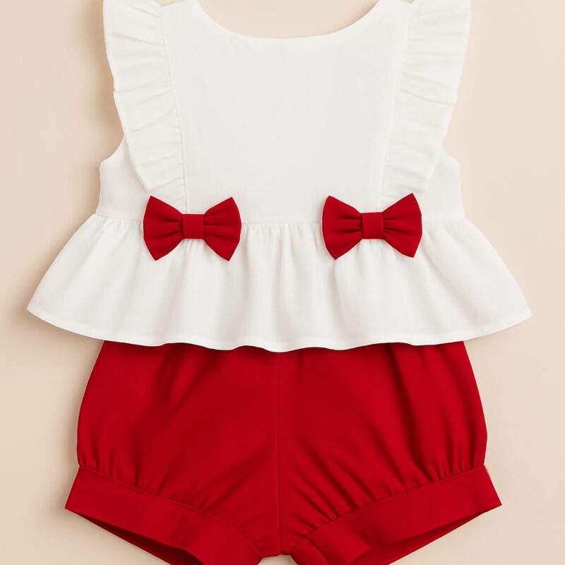 Conjunto 02pç Alice Vermelho/Branco 8574V