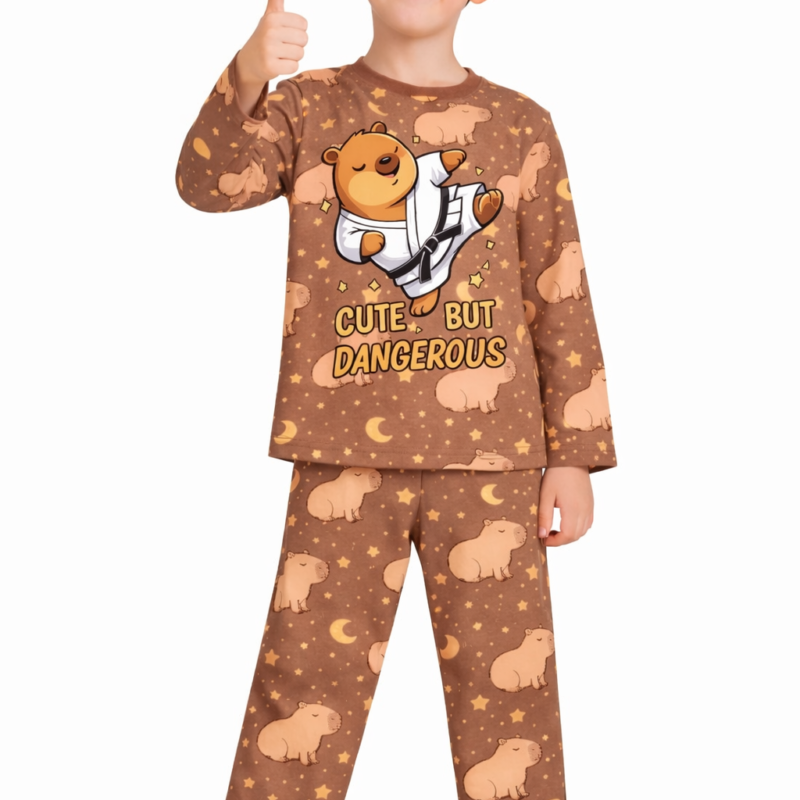 Pijama Manga Longa Capivara Ref: 03428