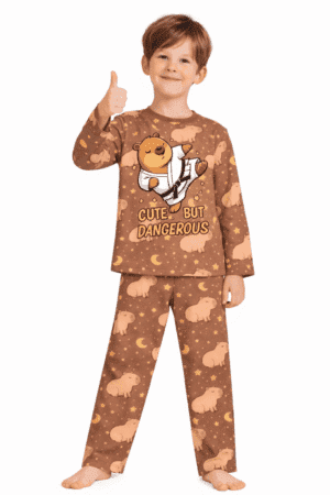 Pijama Manga Longa Capivara Ref: 03428