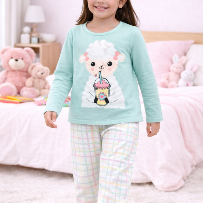 Pijama Manga Longa Ovelinhas Ref:23426OV