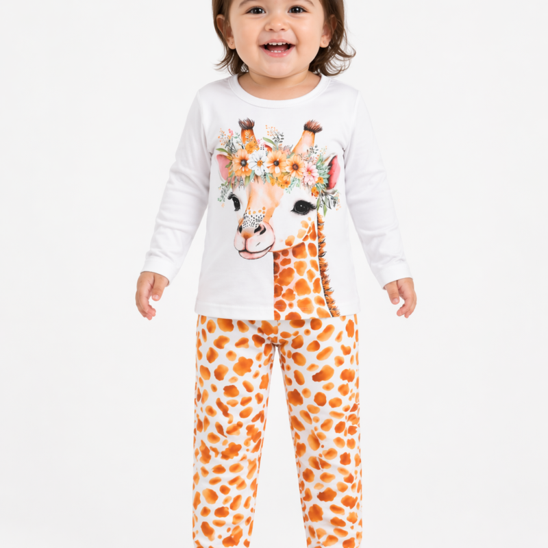 Pijama Manga Longa Girafinha Ref: 23675G