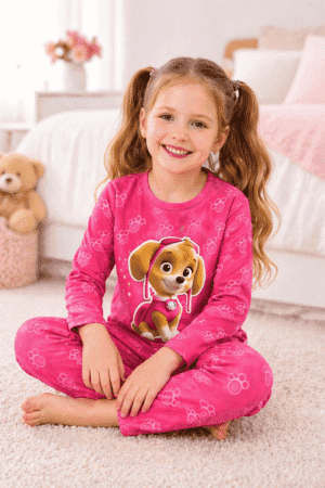 Pijama Manga Longa Cachorrinha Rosa - Ref 25334SK