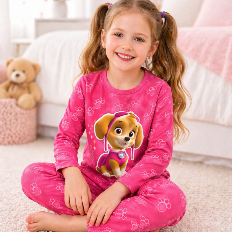 Pijama Manga Longa Cachorrinha Rosa - Ref 25334SK
